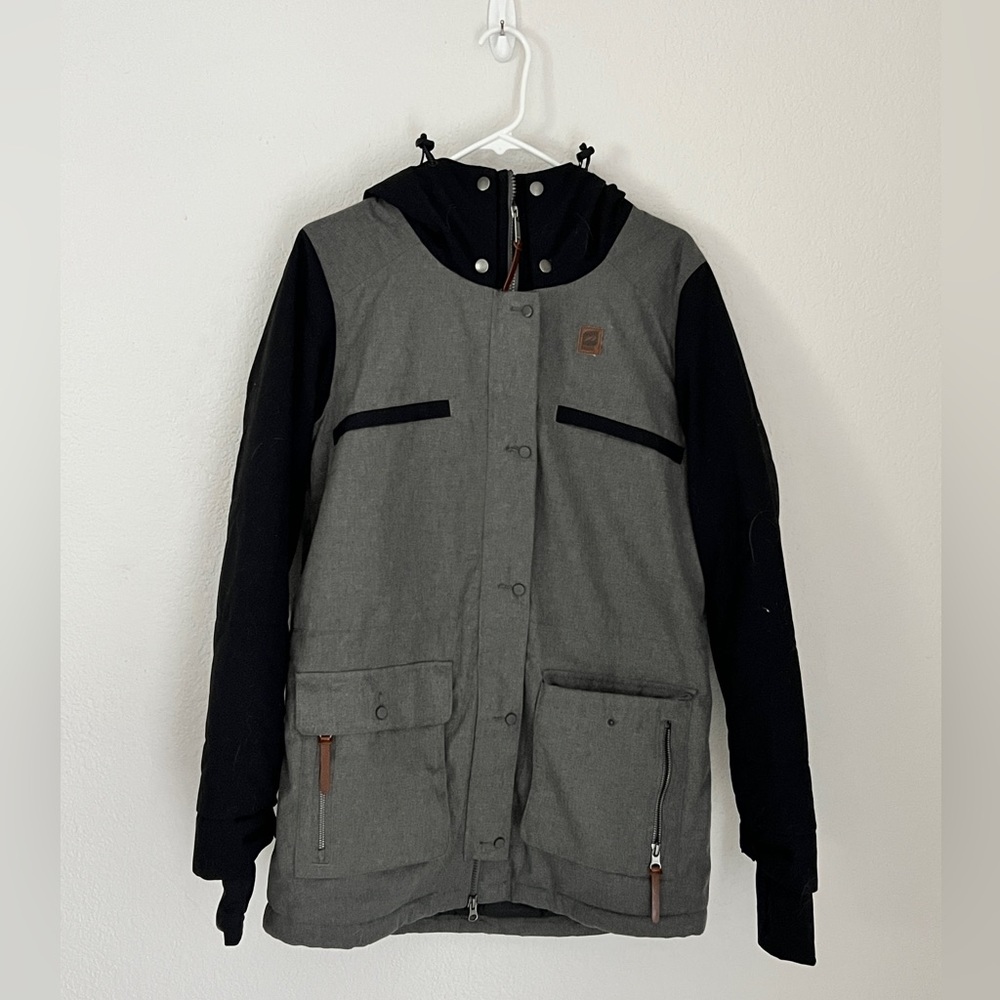 Grey and Black Winter Coat - Orage Outerwear - Medium